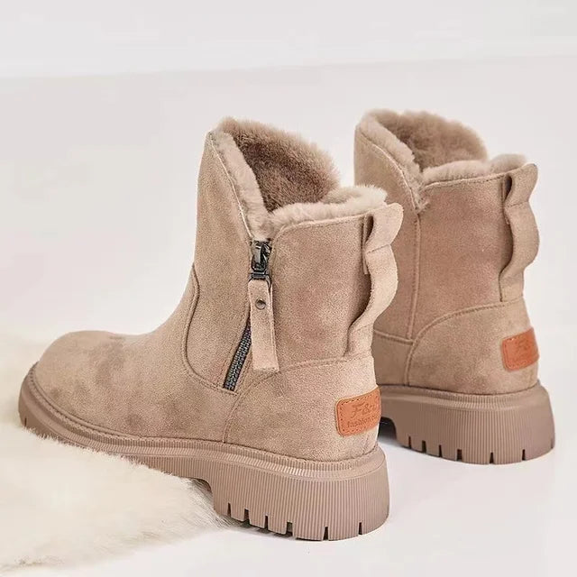 DAZZELIA – Botas de invierno para mujer con forro de pelo sintético y suela antideslizante