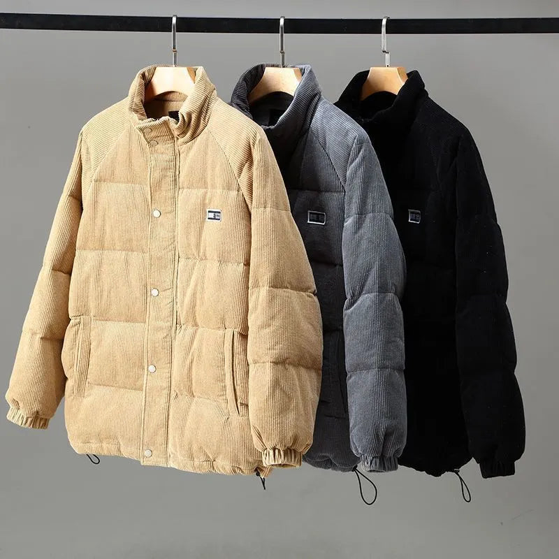 LEANDRO - Chaqueta acolchada con cremallera y bolsillos delanteros para hombre