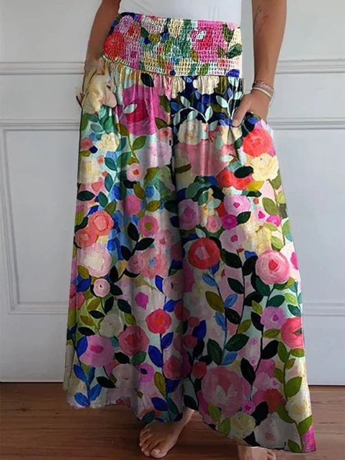Pantalón lounge de pierna ancha con cintura alta – MAHIRA