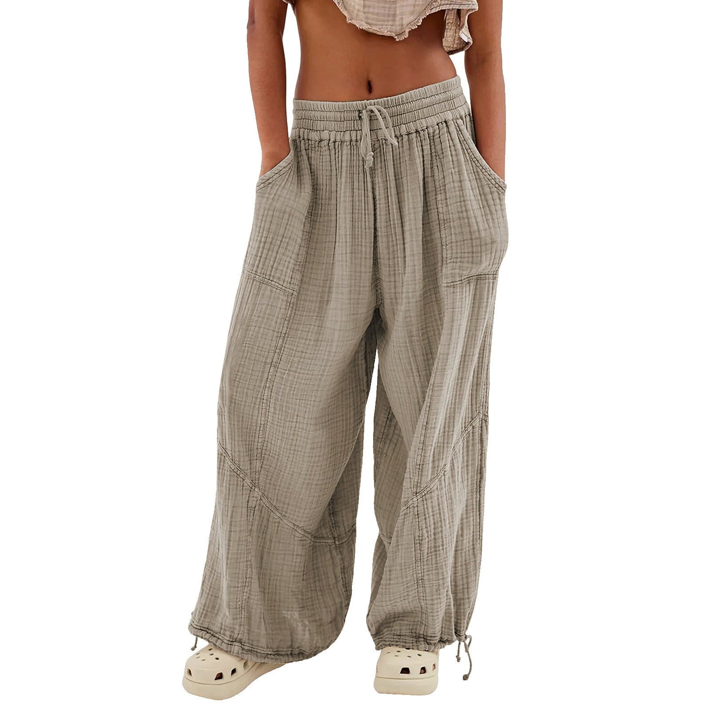 Pantalón lounge de mujer con tejido suave y corte relajado – FENNA