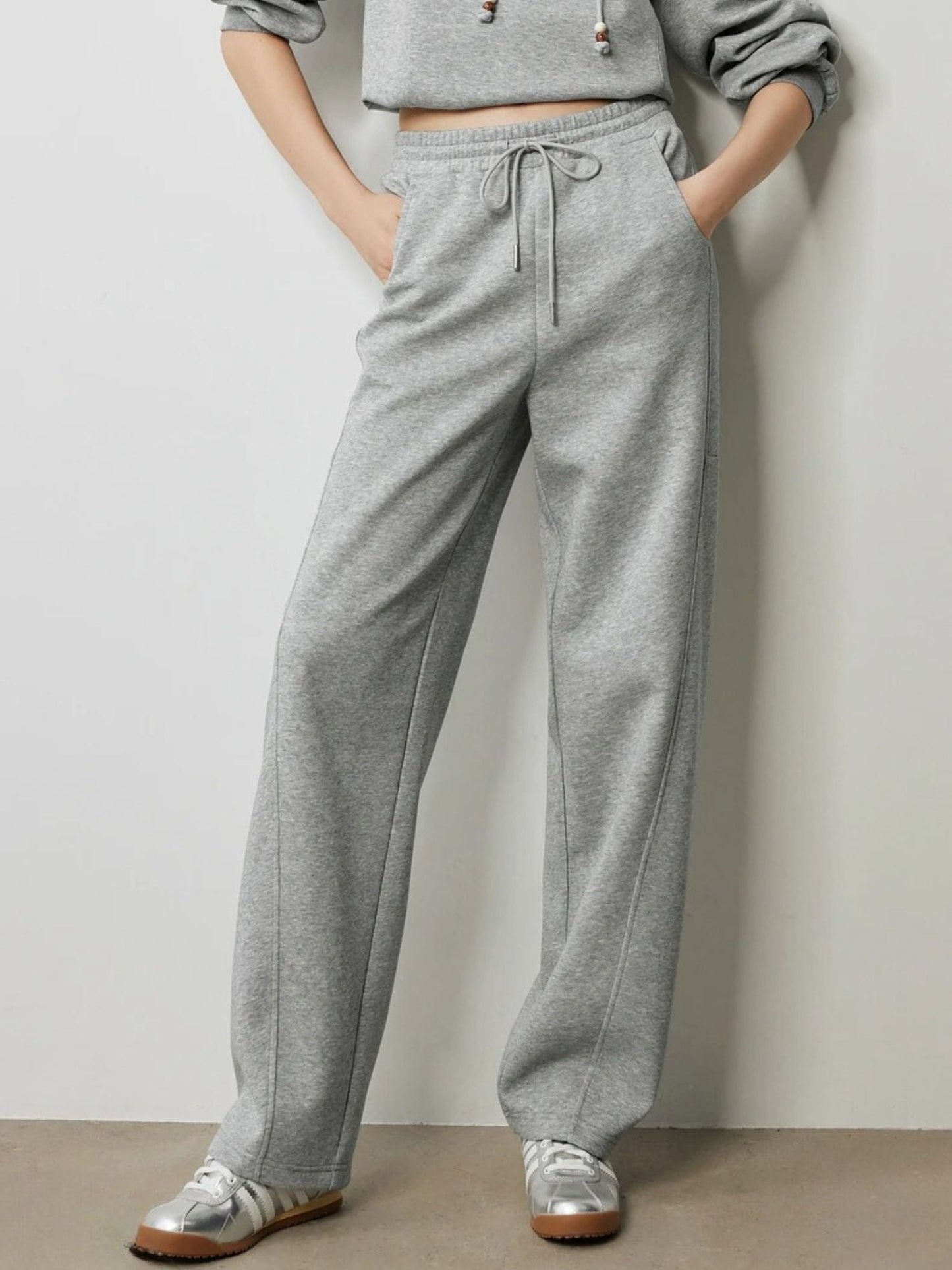 Pantalón de mujer con pernera recta y cintura elástica – LEONOR