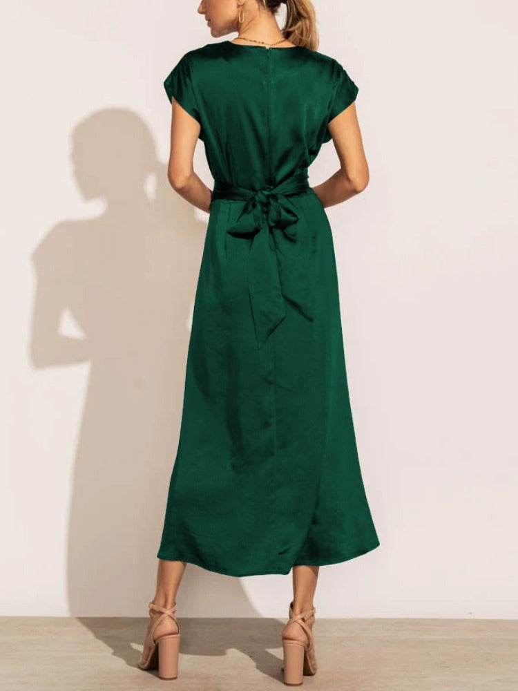 FELINE – Vestido de noche midi para mujer con diseño elegante