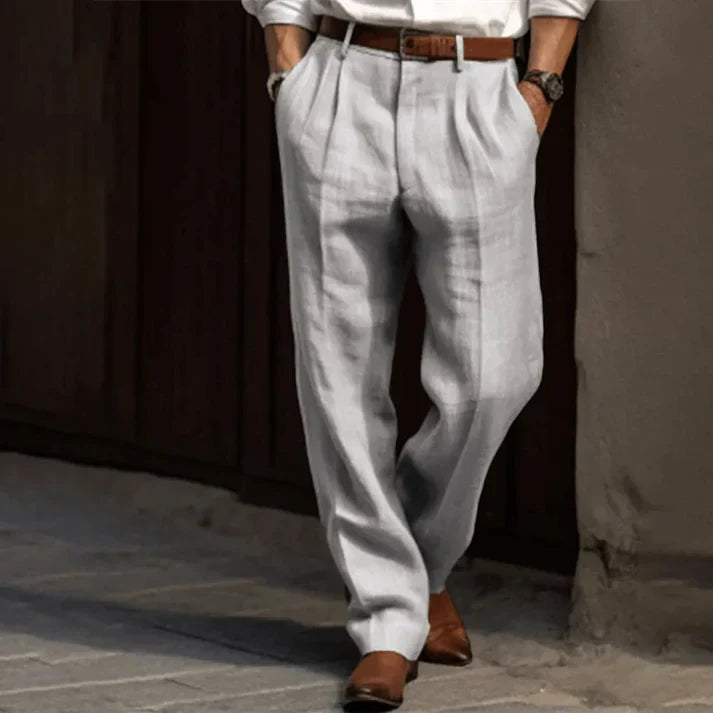 Horizon – Pantalón relajado clásico de lino para hombre