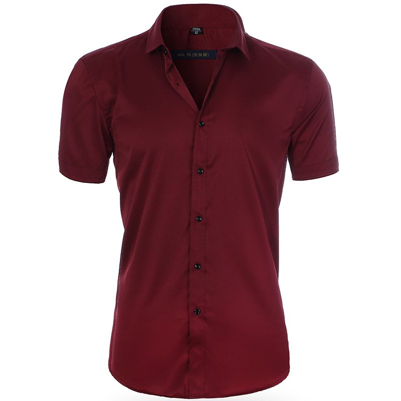 Lorenzo – Camisa de hombre de corte entallado con mangas cortas