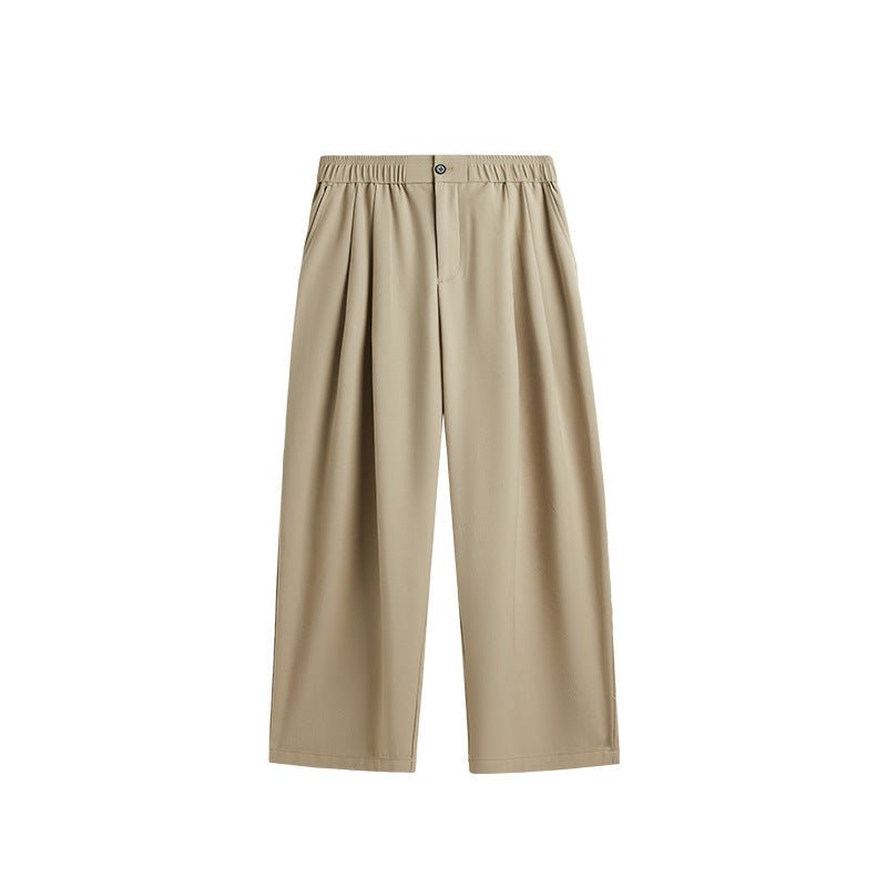 EMILIO – Pantalones anchos de lino de corte relajado con cordón ajustable para hombre