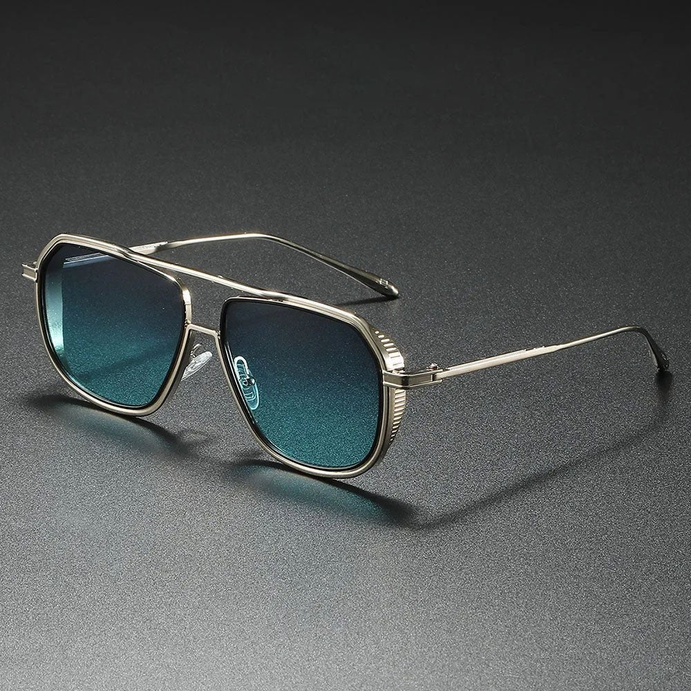 ANDRÉS – Gafas de sol con montura metálica estilo aviador y lentes degradados