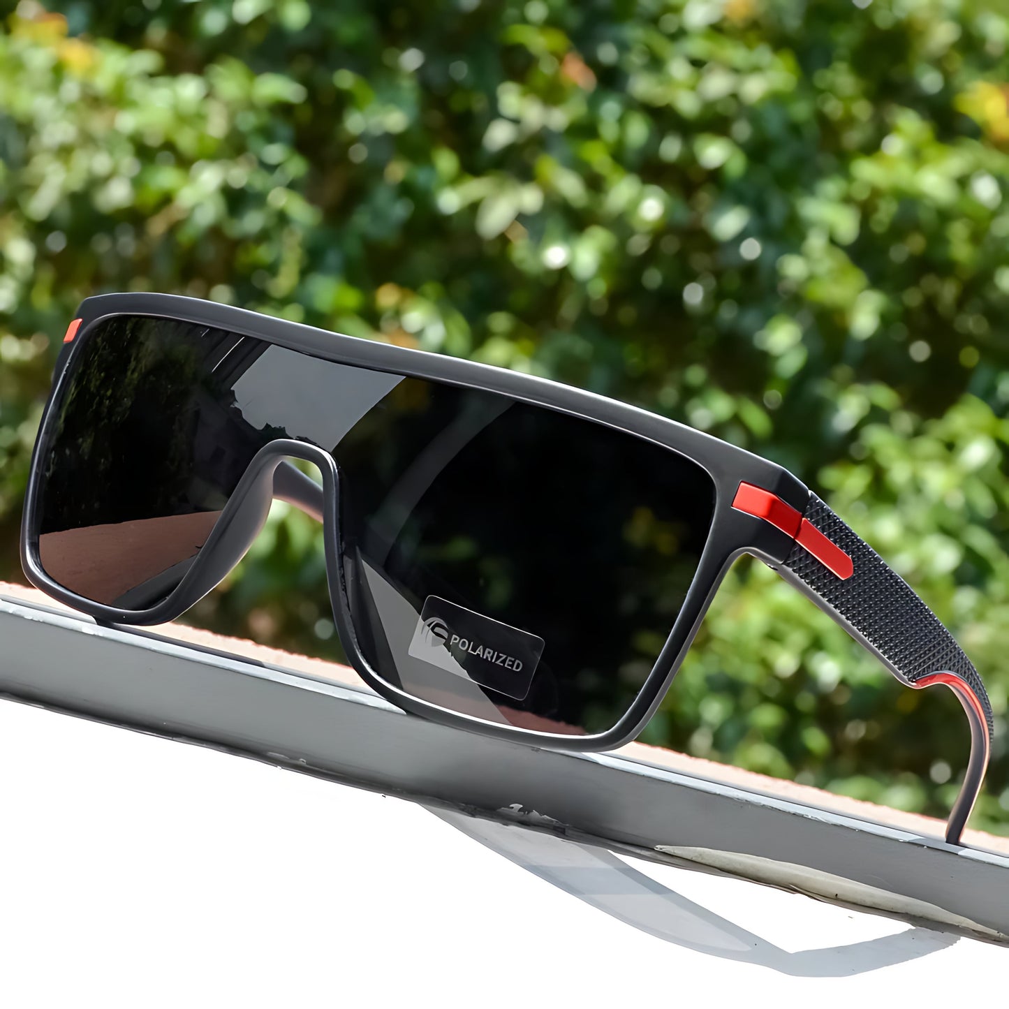 ESTEBAN – Gafas de sol cuadradas con montura ligera, lentes polarizados degradados y protección UV400