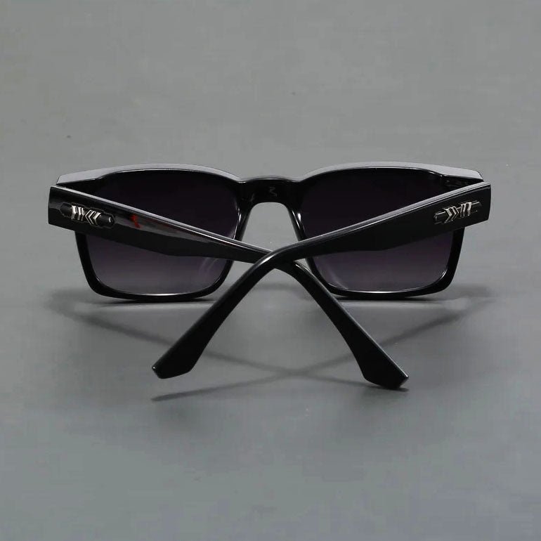 LEANDRO – Gafas de sol con montura cuadrada de acetato, lentes degradados y protección UV400