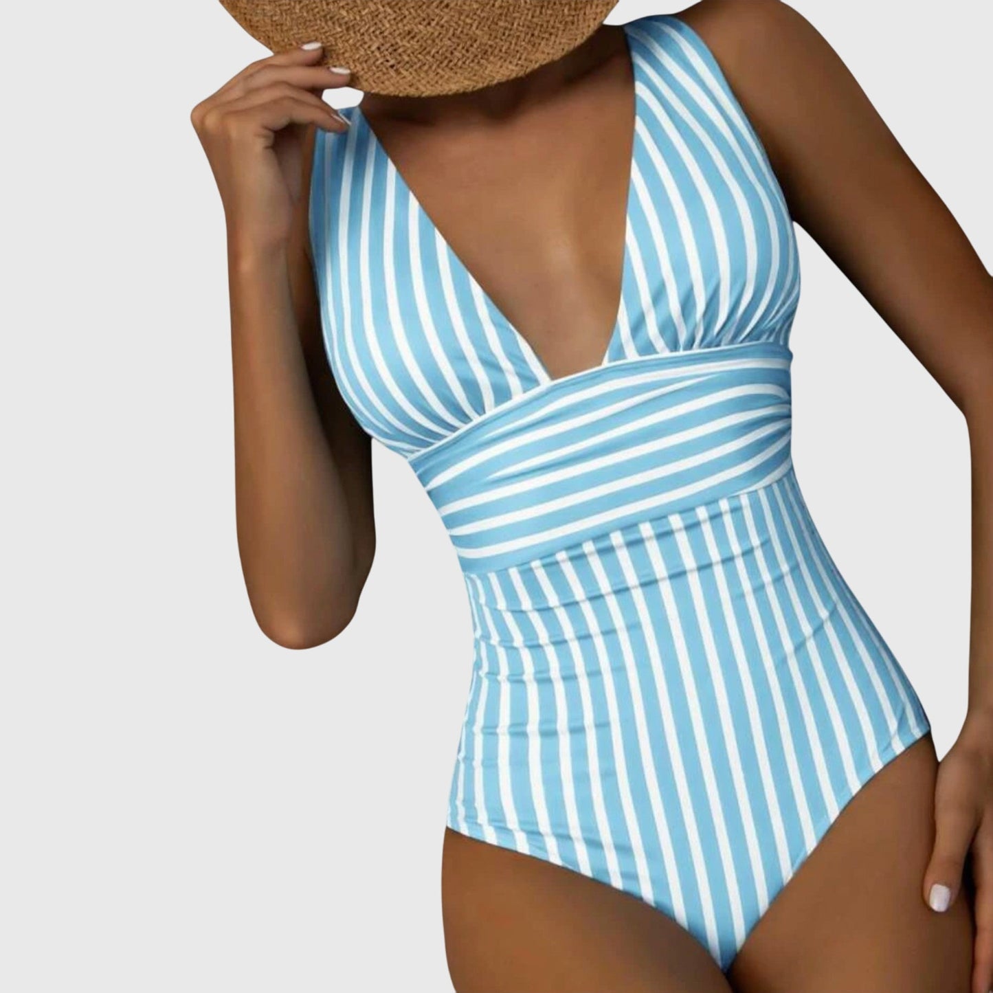 Abigail – Bañador retro de una pieza con escote cuadrado y relleno para mujer