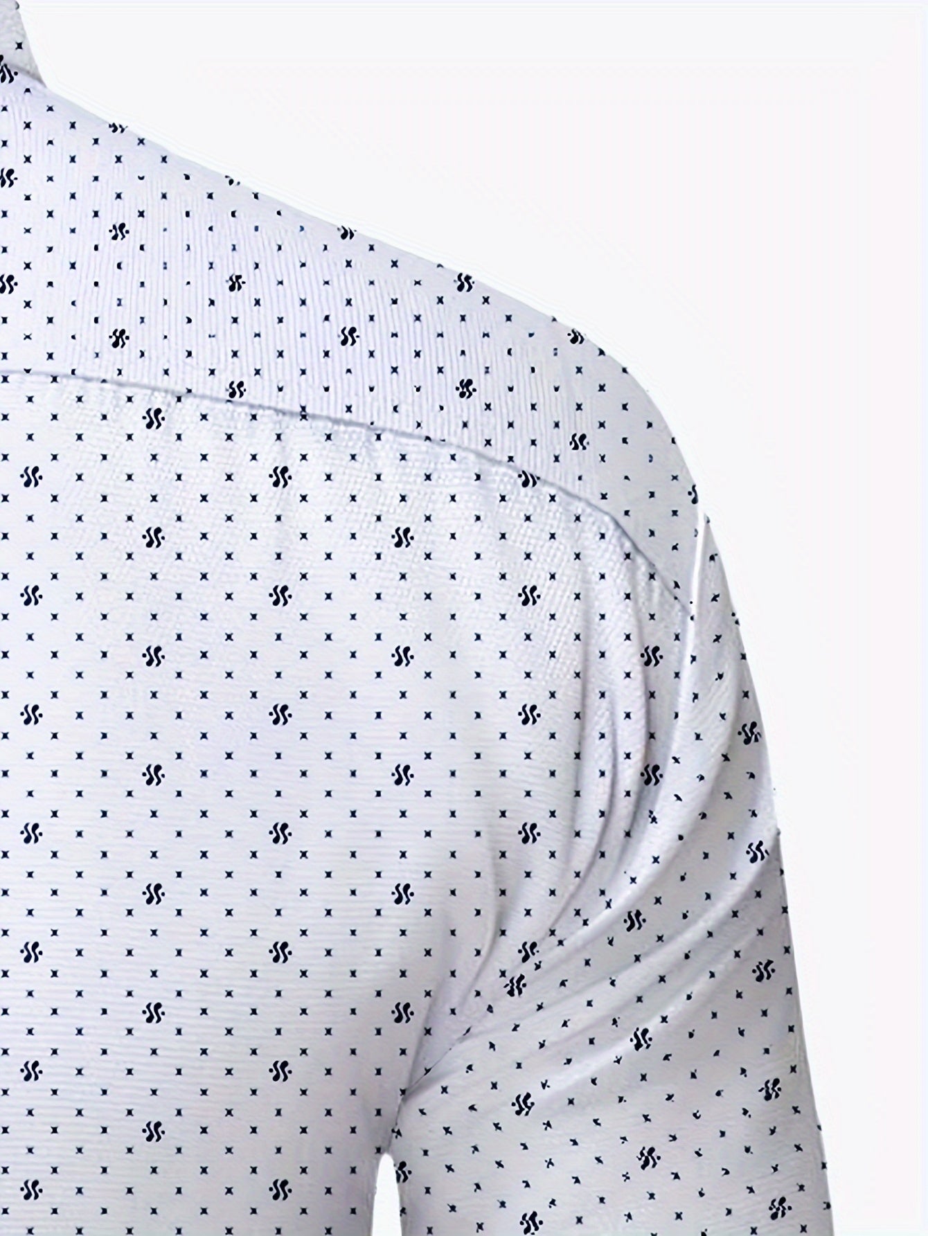 Armand – Camisa de hombre slim fit con mangas largas y microdibujo