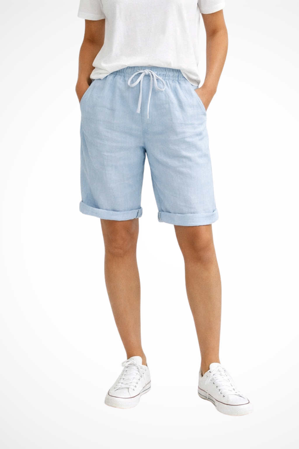Aveline – Pantalón capri de lino de corte relajado para mujer