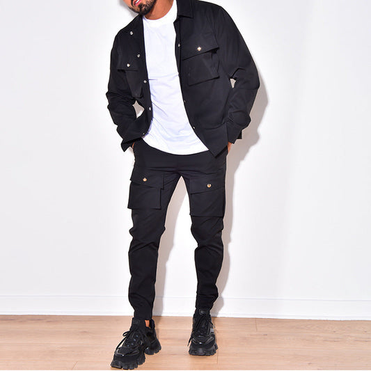 Conjunto cargo de hombre con sudadera y pantalón a juego – RYDER
