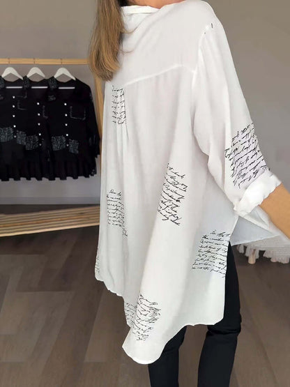 Camisa básica de algodón con estilo moderno y corte relajado – LYANA