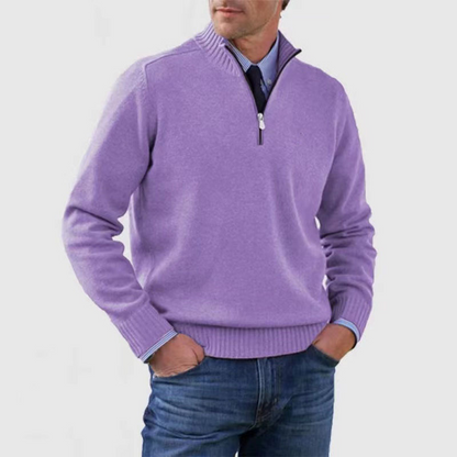 MARINER - Suéter de punto con media cremallera para hombre