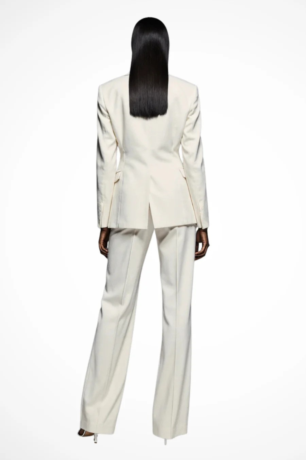 Liora – Conjunto de blazer entallado y pantalones de pierna ancha para mujer