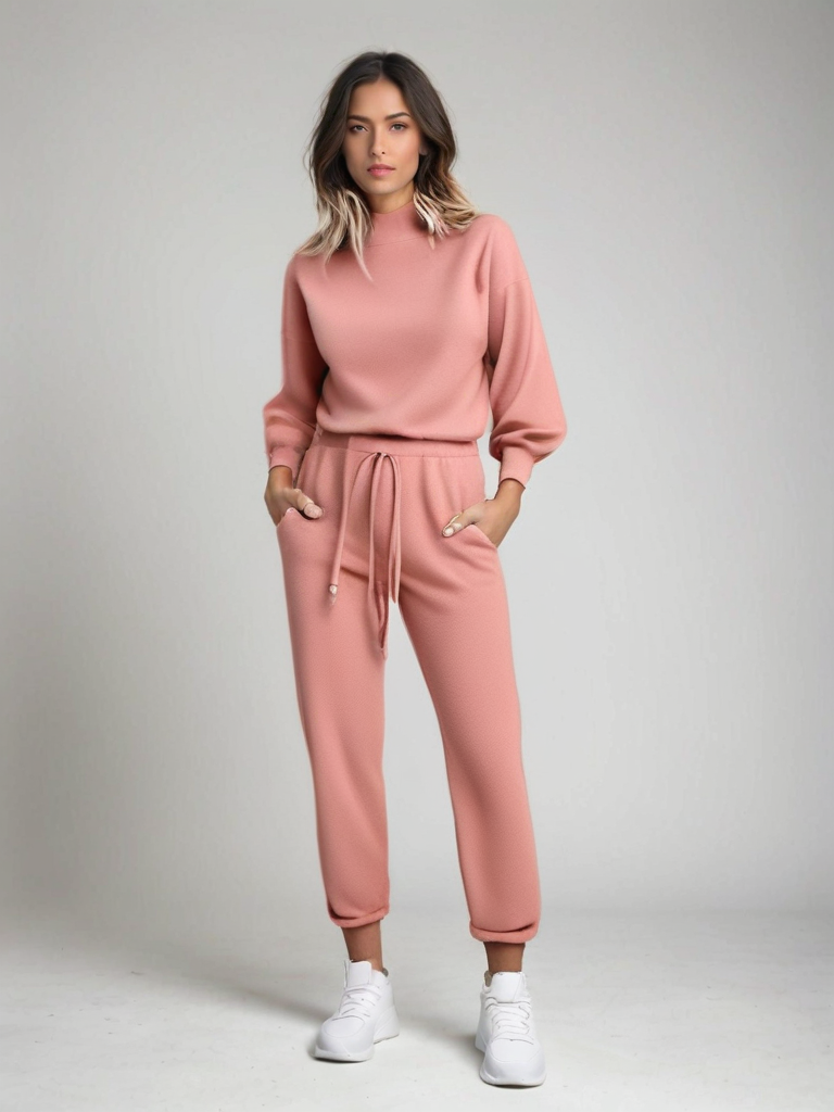 Conjunto tipo chándal elegante de dos piezas para mujer – MINDÉL