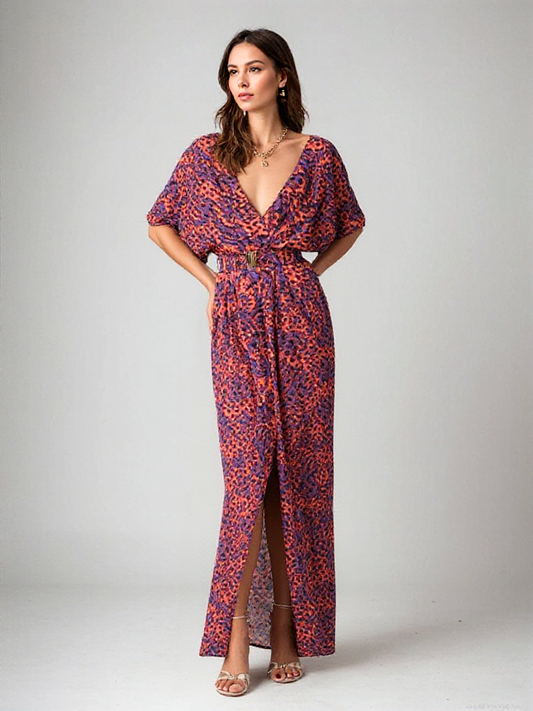 Adelina – Vestido maxi cruzado de verano para mujer