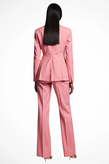 Liora – Conjunto de blazer entallado y pantalones de pierna ancha para mujer