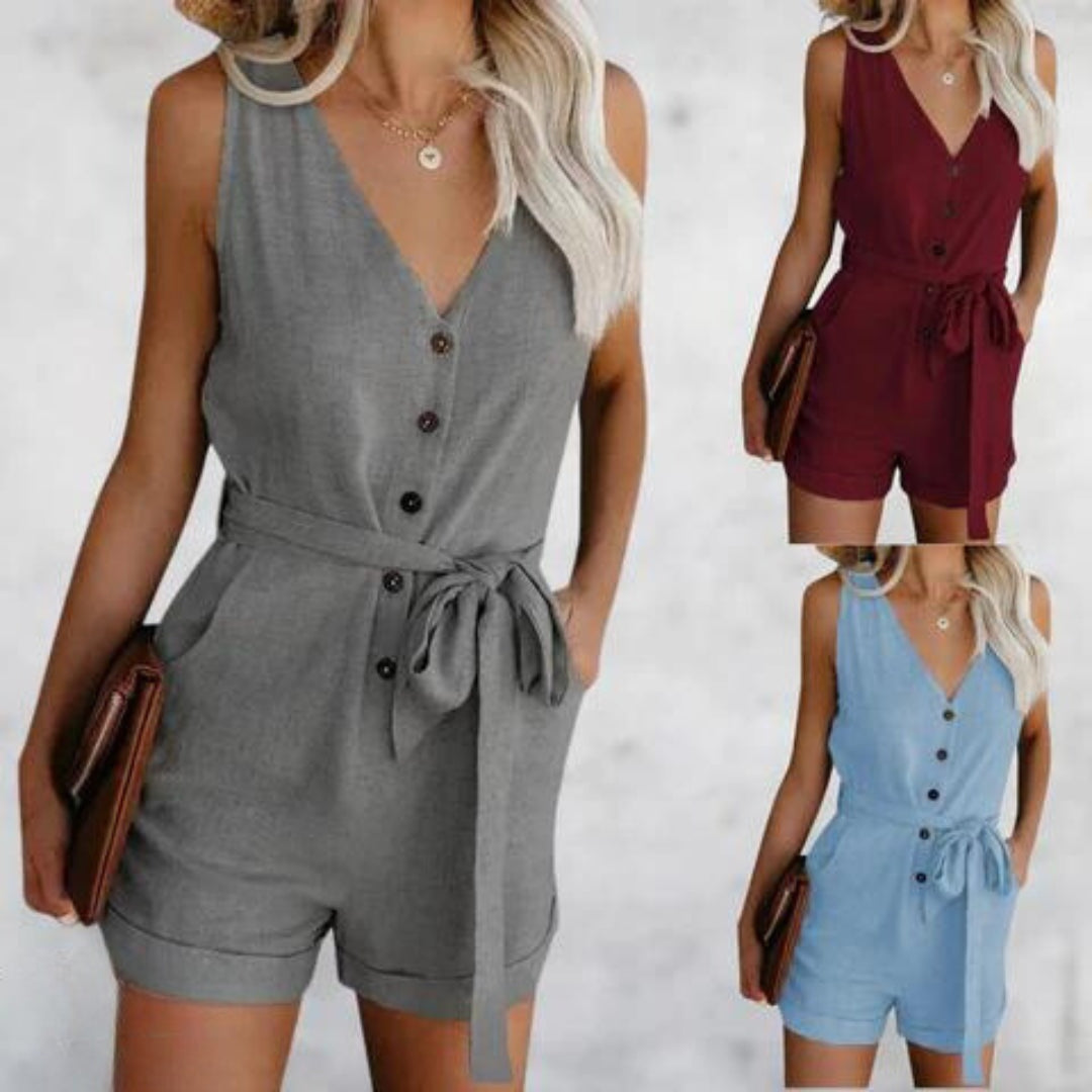 Mono corto sin mangas para mujer, ideal para verano – LUNARA