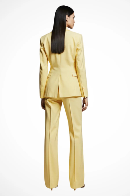 Liora – Conjunto de blazer entallado y pantalones de pierna ancha para mujer