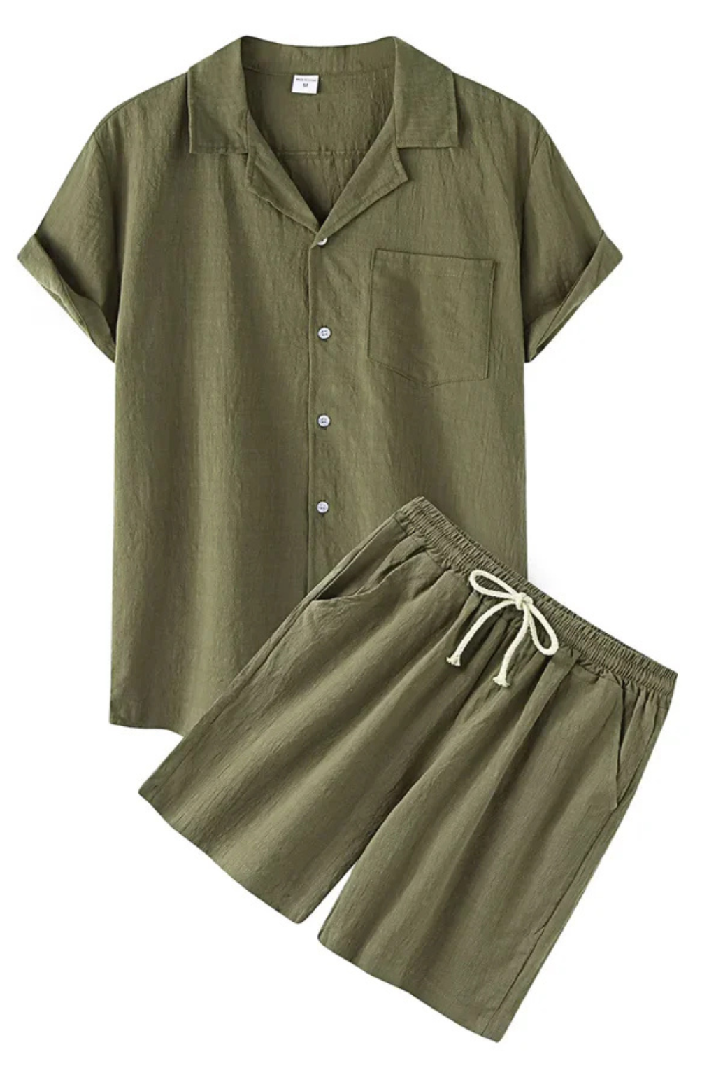 Horizon – Conjunto de verano dos piezas de algodón y lino para hombre