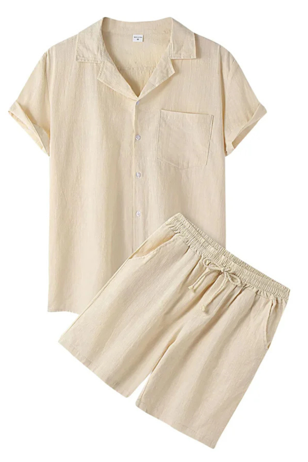 Horizon – Conjunto de verano dos piezas de algodón y lino para hombre