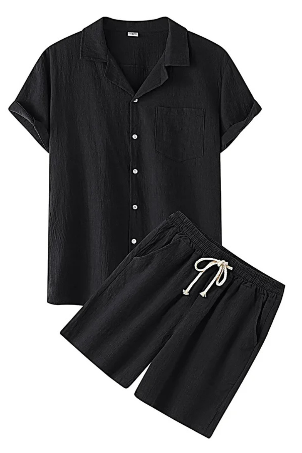 Horizon – Conjunto de verano dos piezas de algodón y lino para hombre