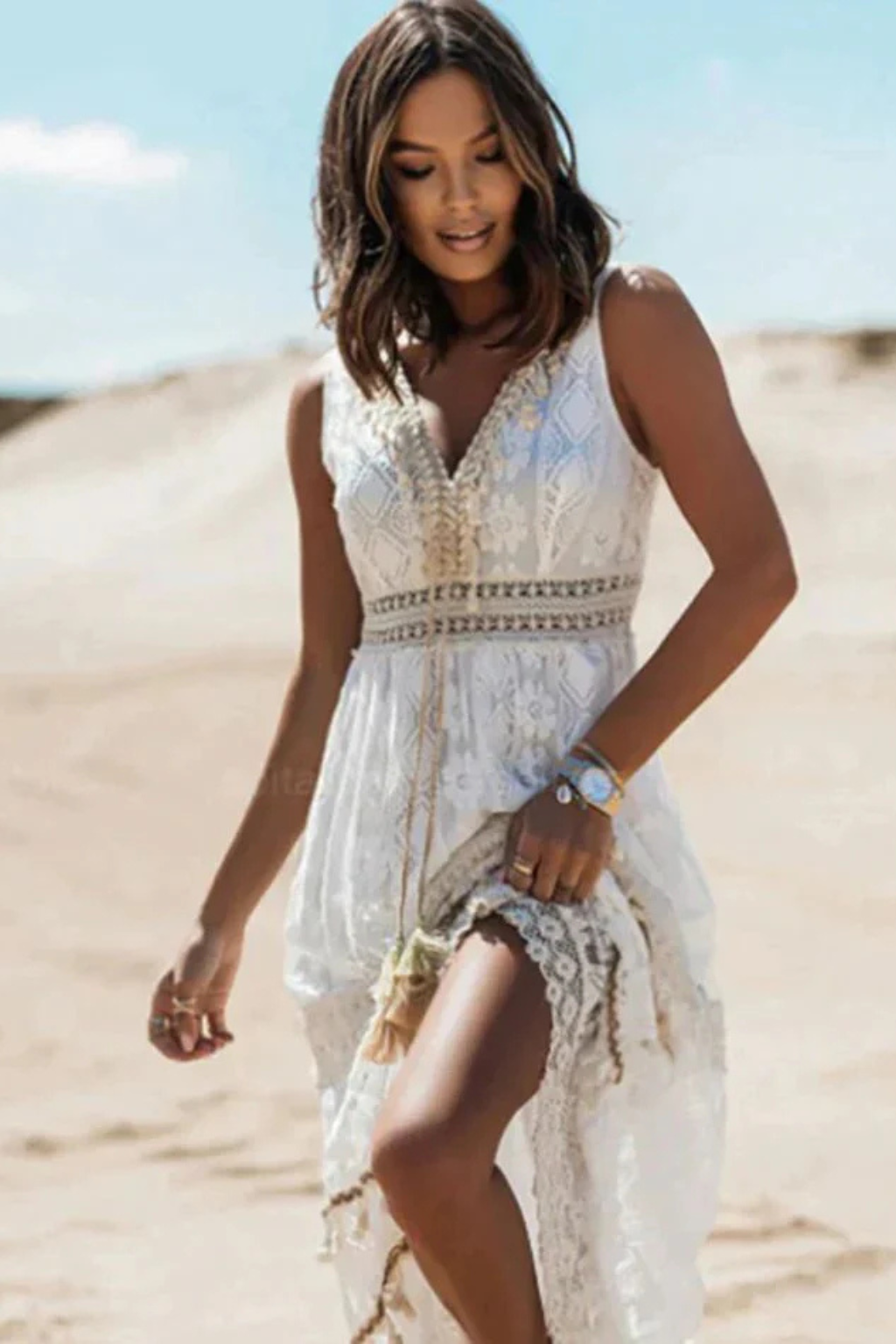 Imogen – Vestido maxi bohemio de verano para mujer