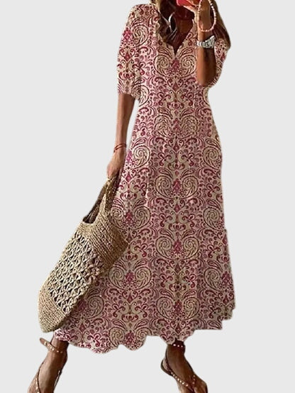 Amalia – Vestido bohemio vintage de verano para mujer
