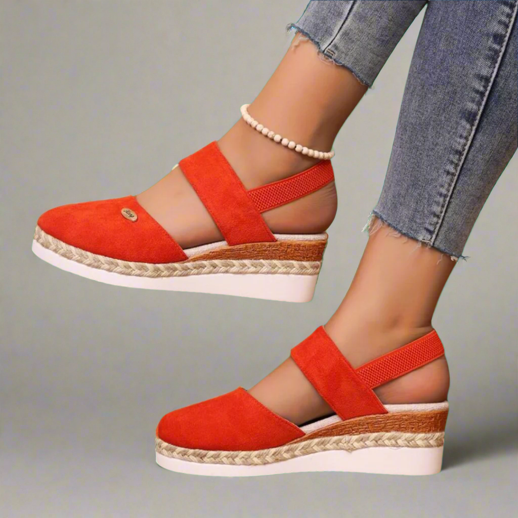 Sandalias de cuña con banda ancha para mujer – LORELEI