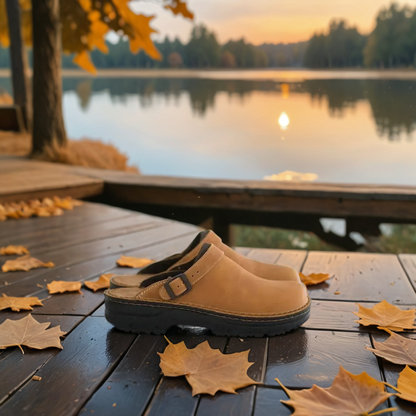 ORTHOSLIDES – Zapatillas ortopédicas de piel para mujer con diseño cómodo