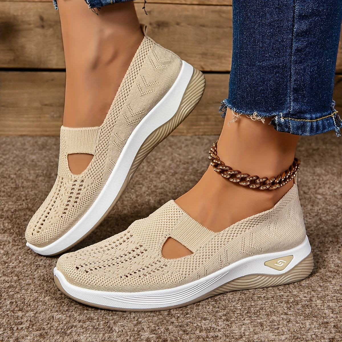 Zapatillas slip-on con cuña ligeras y transpirables para mujer – SERENA