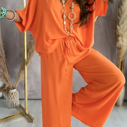 Conjunto de dos piezas con top y pantalón para mujer – VAYENA