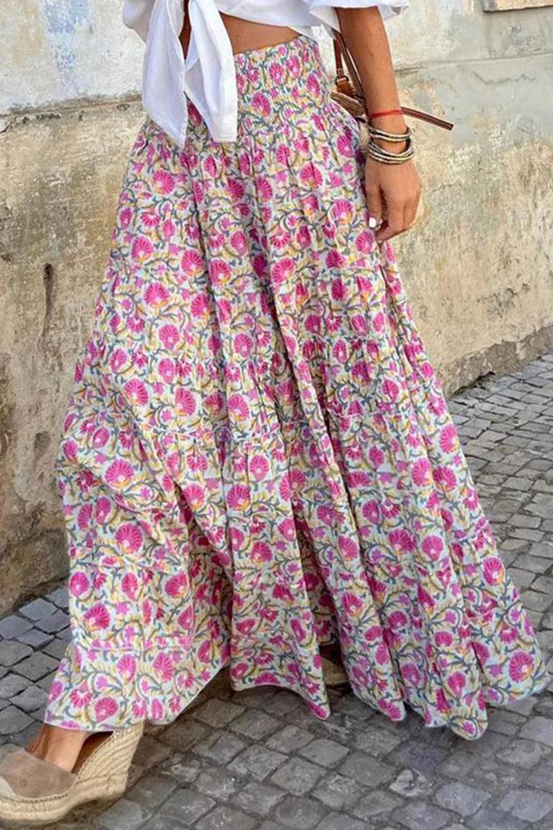 Luna – Falda larga maxi con talle alto para mujer