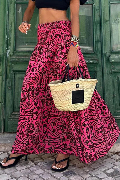 Luna – Falda larga maxi con talle alto para mujer