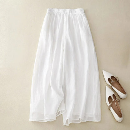 Pantalón ancho de mujer con cintura alta y diseño elegante – ASSUNTA