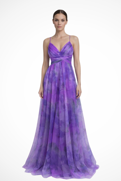 Elara – Vestido maxi floral de invitada