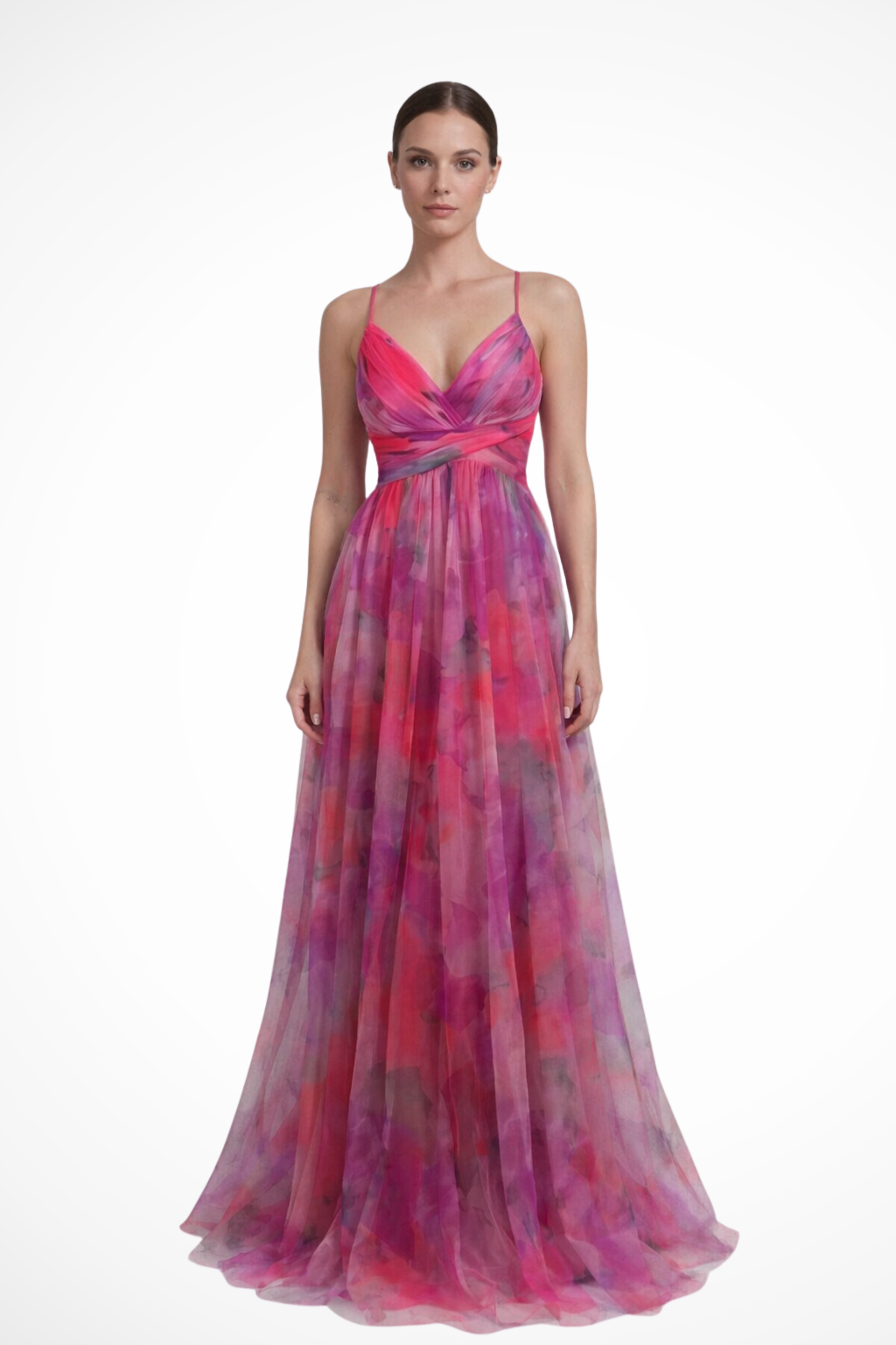 Elara – Vestido maxi floral de invitada