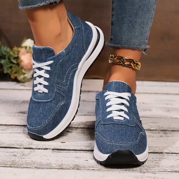 Zapatillas cómodas de mujer con estilo vaquero y suela ligera – LYNNA