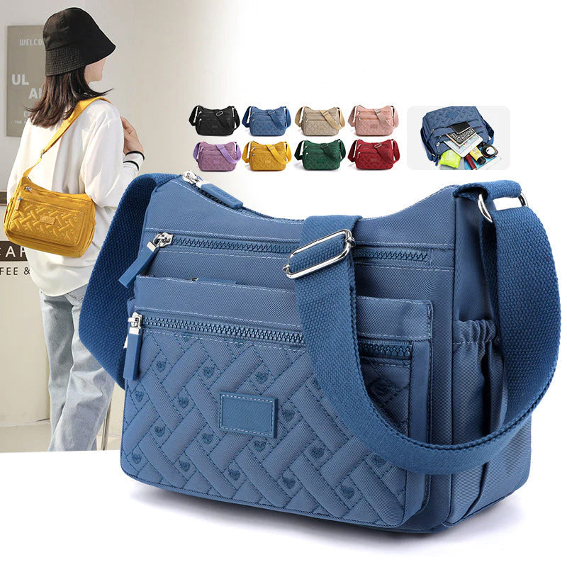 Bolso de hombro clásico y elegante con acabado lujoso – LUVINA