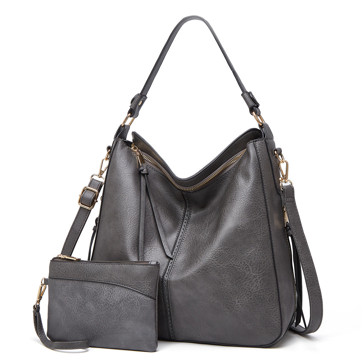 Set de bolso bandolera y minibolso de muñeca en piel sintética – LUNÈA DUO SET
