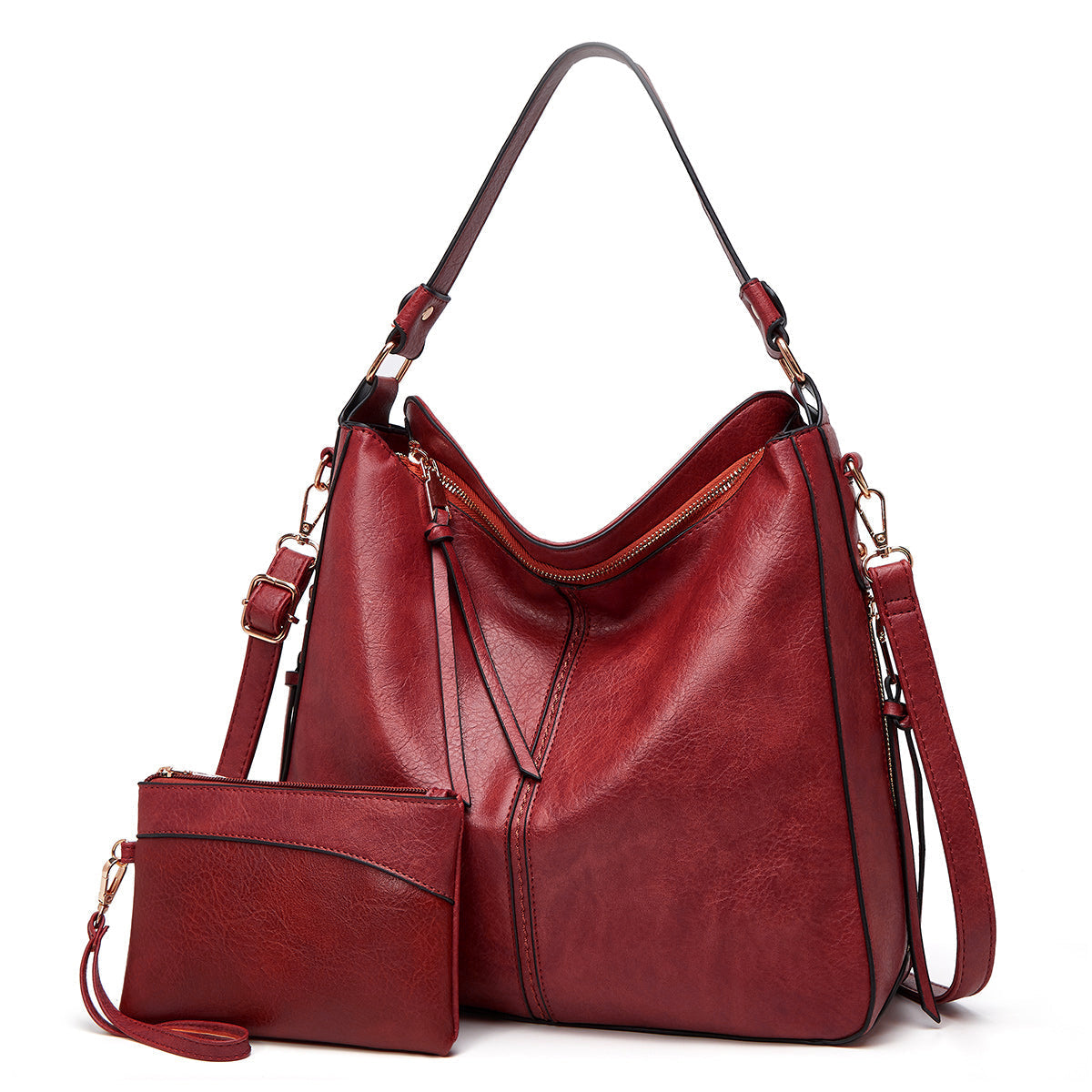 Set de bolso bandolera y minibolso de muñeca en piel sintética – LUNÈA DUO SET