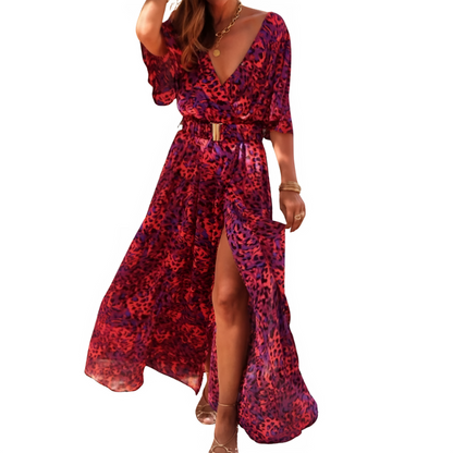 Adelina – Vestido maxi cruzado de verano para mujer