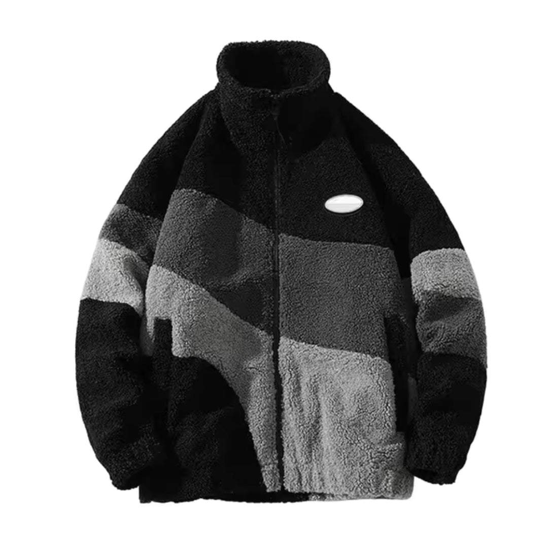 REVARN – Chaqueta de hombre estilo vintage en tejido polar cálido