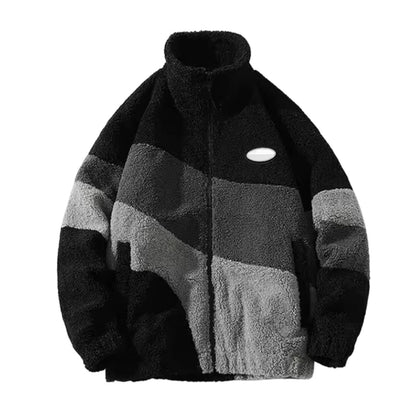 REVARN – Chaqueta de hombre estilo vintage en tejido polar cálido