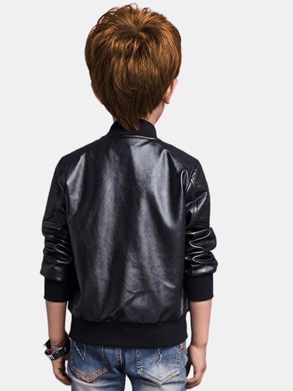 RAFFY - Chaqueta con cremallera y cuello alto para niños
