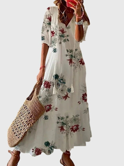 Amalia – Vestido bohemio vintage de verano para mujer