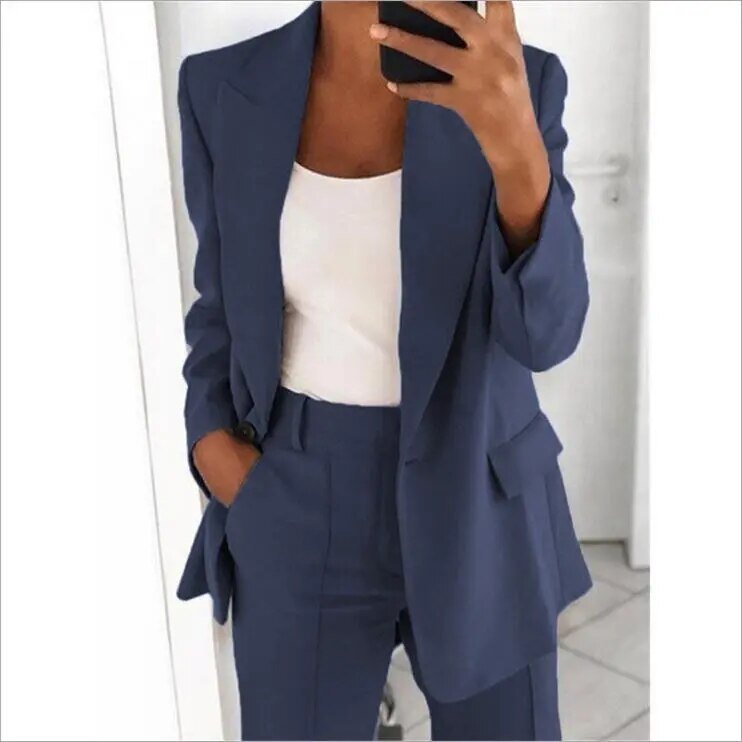 MILÉNA – Traje de mujer con blazer entallado y pantalón a juego