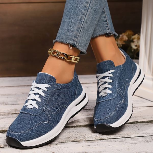 Zapatillas cómodas de mujer con estilo vaquero y suela ligera – LYNNA