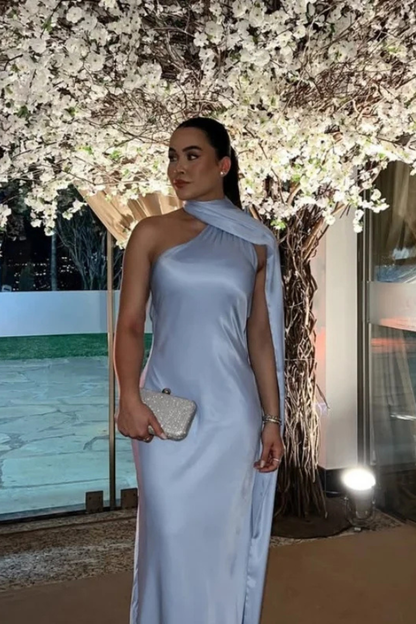 Aurelia – Vestido maxi elegante halter sin mangas para mujer